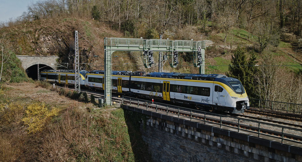 Batteriezug Mireo Plus auf der Eröffnungsfahrt von Offenburg nach Oberkirch und zurück